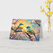 Carte Cerisier Imaginaire Sunrise Songbirds (Fleur jaune)