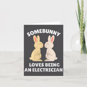 Carte Certain lapin aime être électricien Mignon Pâques