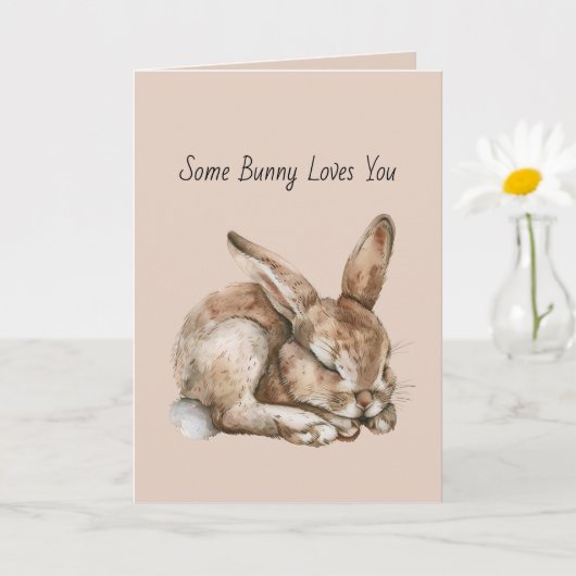Carte Certain Lapin T'aime (Petite plante)