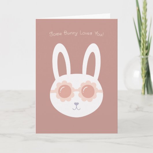 Carte Certain Lapin T'aime Brun (Devant)