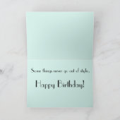 Carte "Certaines choses ne sortent jamais de leur style. (Intérieur)