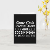 Carte Certaines filles aiment les Plantes et café C'est (Fleur jaune)