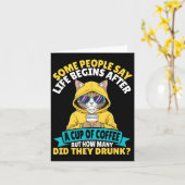 Carte Certaines personnes disent que la vie commence apr (Fleur jaune)