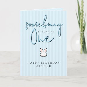 Carte Certains Bunny a un an 1ère Fête d'anniversaire