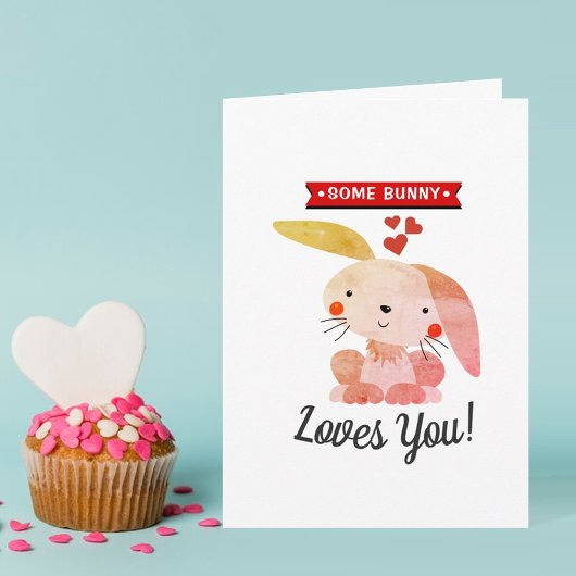 Carte Certains Bunny t'aime Drôle Whimsy Saint-Valentin