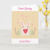 Carte Certains Bunny Vous Aime Les Mignons Valentines Co (Fleur jaune)