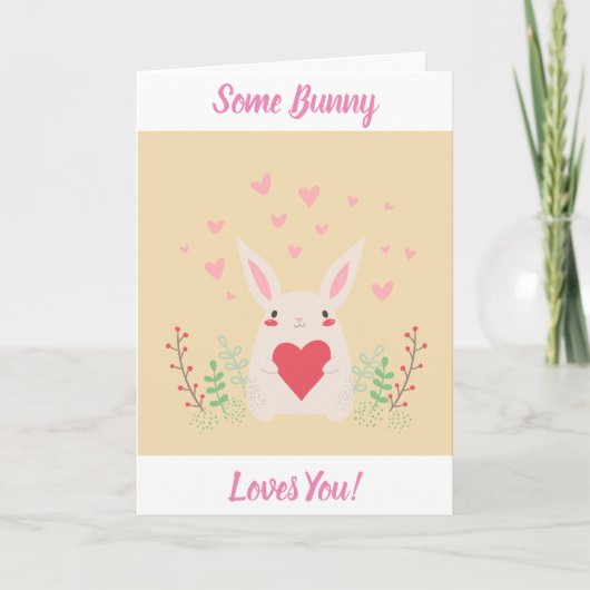 Carte Certains Bunny Vous Aime Les Mignons Valentines Co (Devant)