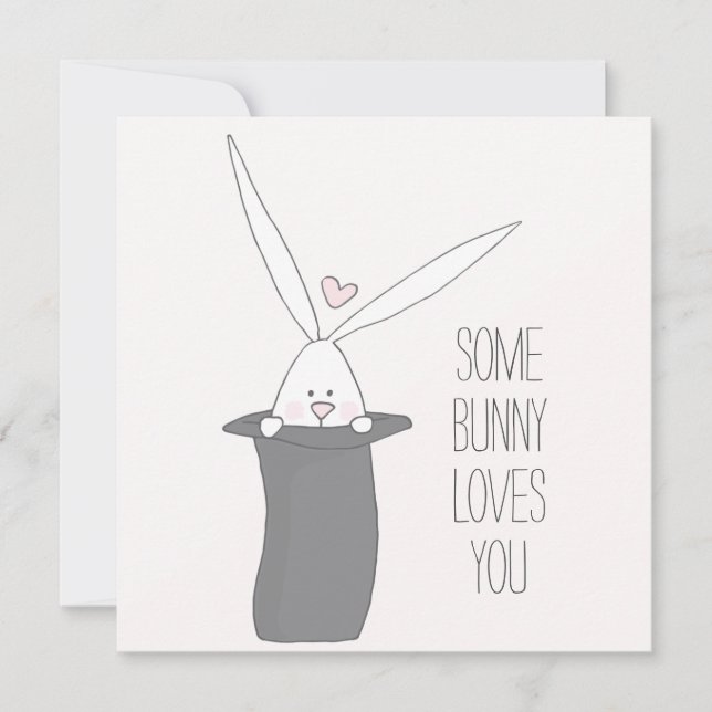Carte Certains Bunny Vous Aiment - Bonne Pâques ! (Devant)