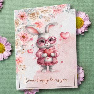 Carte Certains Bunny vous aiment Pink Bunny La Saint-Val