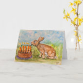 Carte Certains Lapin A Un Anniversaire (Fleur jaune)