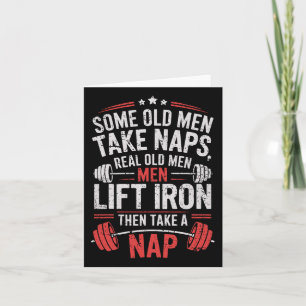 Carte Certains Vieux Hommes Prennent Naps Véritables Vie