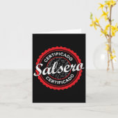 Carte Certificado Salsero Danser Funny Salsa (Fleur jaune)