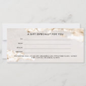 Carte Certificat/bon cadeau Classy Modern Gold Foil (Dos)
