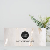 Carte Certificat/bon cadeau Classy Modern Gold Foil (Debout devant)