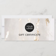 Certificat/bon cadeau Classy Modern Gold Foil