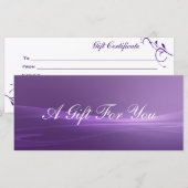 Carte Certificat cadeau (Devant / Derrière)