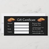 Carte Certificat cadeau à thème Cookie (Dos)