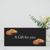 Carte Certificat cadeau à thème Cookie (Debout devant)
