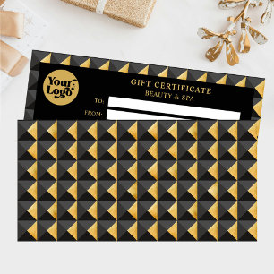 Carte Certificat cadeau Abstrait Black Gold