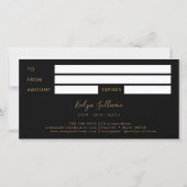 Carte Certificat cadeau Agate turquoise (Dos)