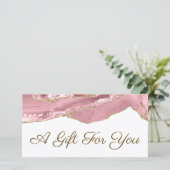 Carte certificat cadeau agneau rose (Debout devant)