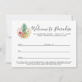 Carte Certificat cadeau Ananas & Hibiscus Fleurs (Dos)
