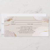 Carte Certificat-cadeau aquarelle luxe abstrait (Dos)