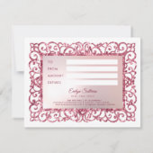 Carte Certificat cadeau arc cadre parties scintillant ro (Dos)