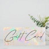 Carte certificat cadeau arrière - plan opal stone (Debout devant)