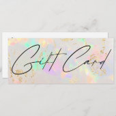 Carte certificat cadeau arrière - plan opal stone (Devant / Derrière)