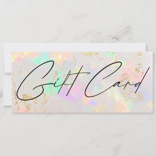 Carte certificat cadeau arrière - plan opal stone (Devant)