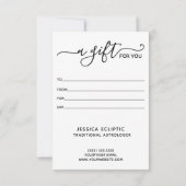 Carte Certificat cadeau Astrologie Graphique Constellati (Dos)