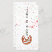 Carte Certificat cadeau avec pizza aquarelle (Devant / Derrière)