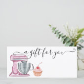 Carte Certificat cadeau Baking Boulangerie Cup Cake (Debout devant)