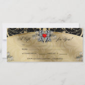 Carte Certificat cadeau Bijoux de salon de mode Zebra Bo (Dos)
