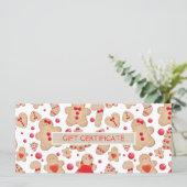 Carte Certificat Cadeau Biscuits Cuits Homme en Pain d'É (Debout devant)