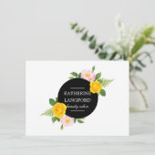 Carte Certificat cadeau blanc Salon de couronnes florale (Debout devant)