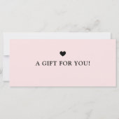 Carte Certificat Cadeau Blanc Simple Moderne pour Entrep (Dos)