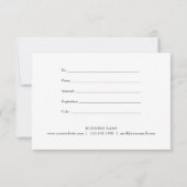 Carte Certificat Cadeau Bleu Marine Simple Élégant (Dos)