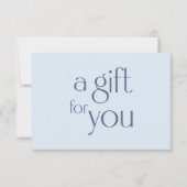 Carte Certificat Cadeau Bleu Moderne (Devant)