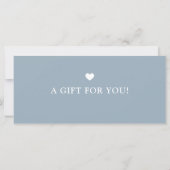 Carte Certificat Cadeau Bleu Simple Moderne pour Entrepr (Dos)