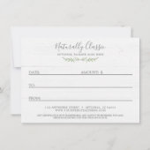 Carte Certificat cadeau Bois rustique et feuille botaniq (Dos)