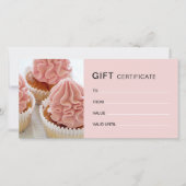 Carte Certificat cadeau Boulangerie Cupcake Cake Shop Bu (Devant)