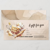 Carte Certificat Cadeau Boulangerie Magasin Pâtissier Bo (Devant / Derrière)