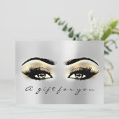 Carte Certificat cadeau Brown OEil or Lash maquillage be (Debout devant)