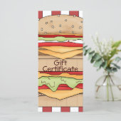 Carte Certificat cadeau Burger (Debout devant)