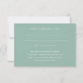 Carte Certificat-cadeau Cactus Aquarelle (Dos)