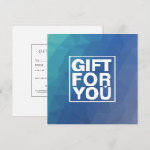 Carte Certificat cadeau Carré de la Marine moderne (Devant / Derrière)