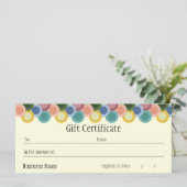 Carte Certificat cadeau Cercles rétro (Debout devant)