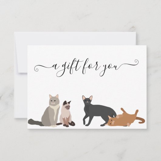 Carte Certificat cadeau Chats Animaux de compagnie (Devant)